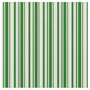 Beige und dunkelgrüne Streifen Stoff