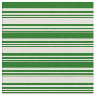 Beige und dunkelgrüne Streifen Stoff