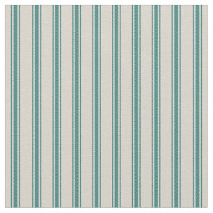 Beige und dunkle Aquamarine klassische Ticking-Str Stoff