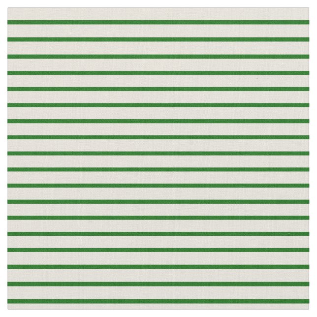 Beige und dunkle grüne Linien Stoff (Nahaufnahme)