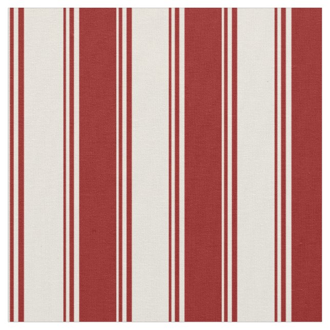 Beige und dunkle rote Streifen Stoff (Nahaufnahme)
