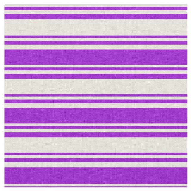 Beige und dunkle violette Streifen Stoff (Nahaufnahme)