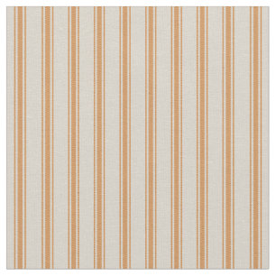 Beige und gebrannte Orange-Streifen Stoff