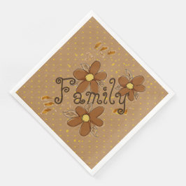 Beige und Gelb Serviette