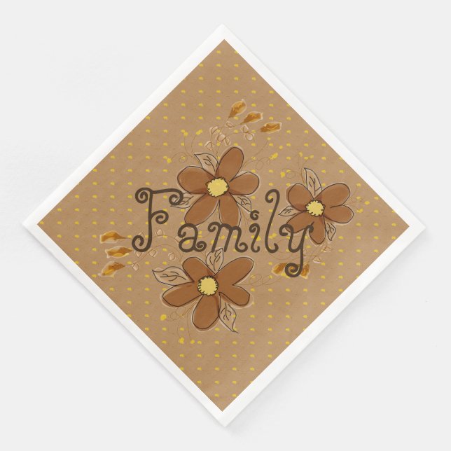 Beige und Gelb Serviette (Ecke)