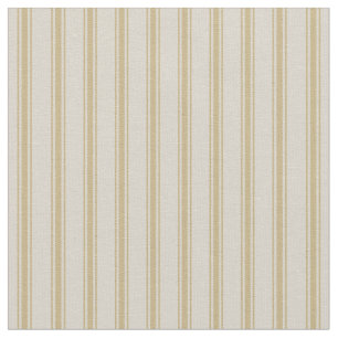 Beige und goldene klassische Tick-Streifen Stoff