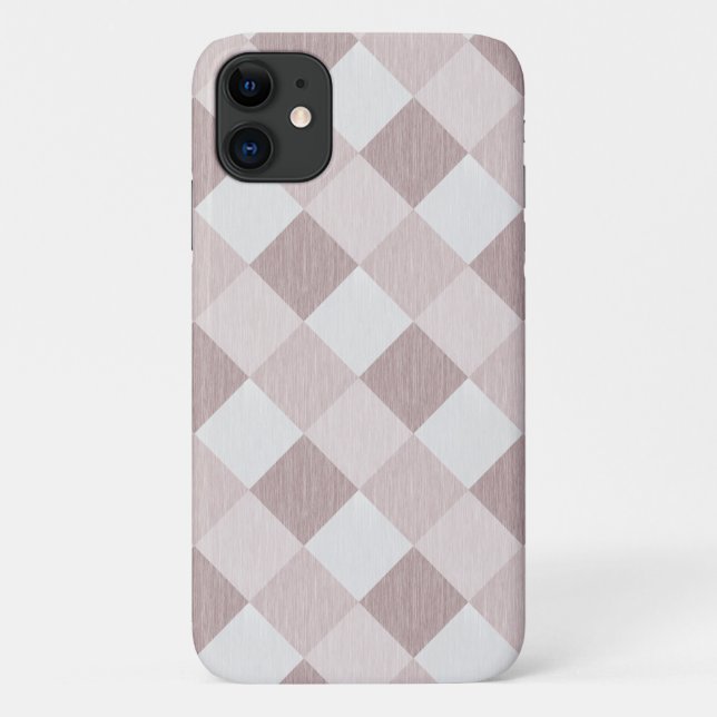 Beige und graue geometrische Muster — oblique Case-Mate iPhone Hülle (Rückseite)