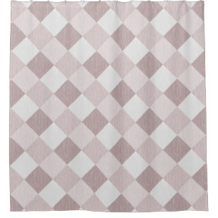 Beige und graue geometrische Muster — oblique Duschvorhang