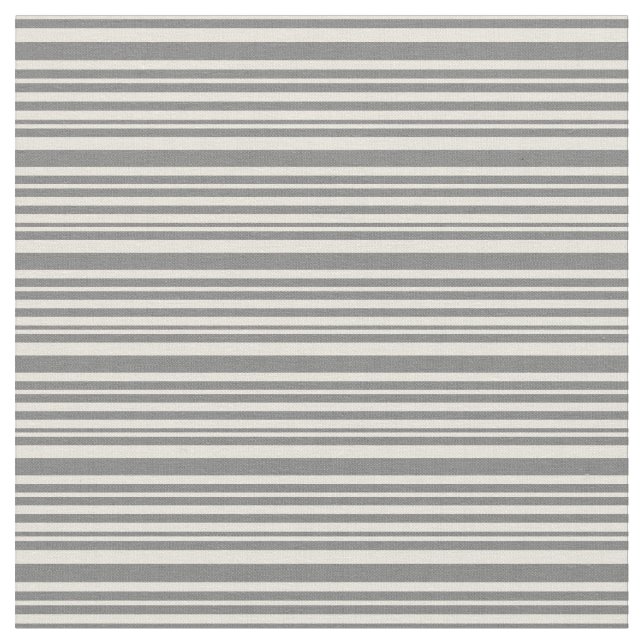 Beige und graue Linienmuster Stoff (Nahaufnahme)