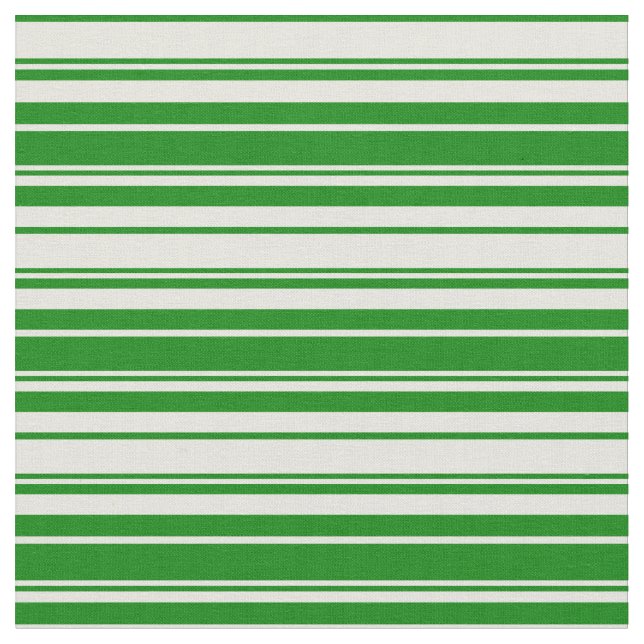 Beige und grüne farbige Linien Stoff (Nahaufnahme)