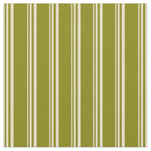 Beige und grüne Linien Stoff
