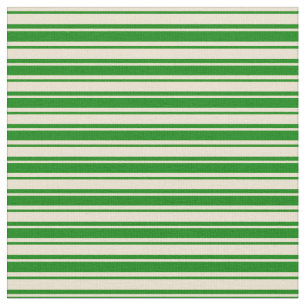 Beige und grüne Streifen Stoff