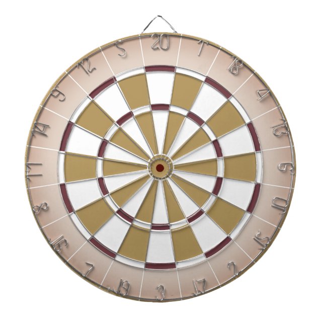 Beige und Maroon Dartboard Dartscheibe (vorne)