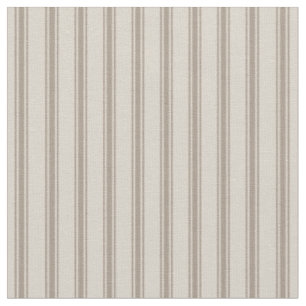 Beige und Mocha Classic-Ticking-Streifen Stoff