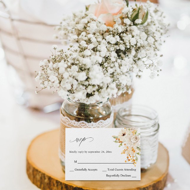 Beige und Orangefarbene UAWG RSVP Karte (Von Creator hochgeladen)