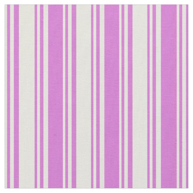 Beige und Orchid-Linienmuster Stoff (Nahaufnahme)