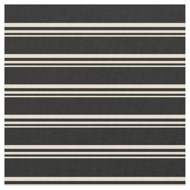 Beige und Schwarz-Linse-Muster Stoff (Nahaufnahme)
