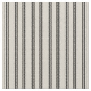 Beige und schwarze klassische Tick-Streifen Stoff