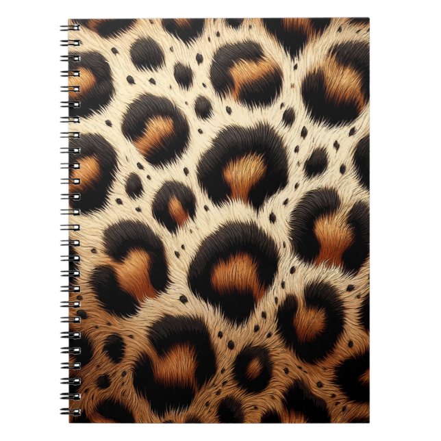 Beige und schwarze Leoparden Fur Animal Print Spot Notizblock (Vorderseite)
