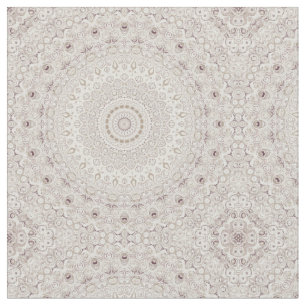 Beige- und Taupe-Mandala-Musterdesign Stoff
