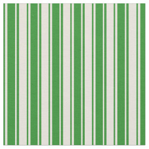 Beige und waldgrüne Streifen Stoff