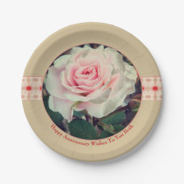 Beige und weich rosa pappteller