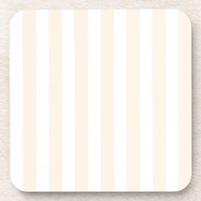 Beige und weiße Süßwaren Getränkeuntersetzer (Vorderseite)