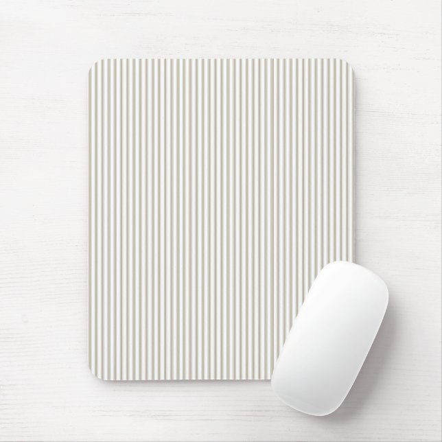 Beige und weißer Ticking-Streifen Mousepad (Mit Mouse)