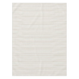 Beige und weißer Ticking-Streifen Tischdecke