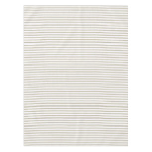 Beige und weißer Ticking-Streifen Tischdecke