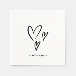 Beige Valentinstag Napkins Serviette