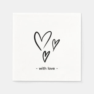Beige Valentinstag Napkins Serviette