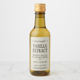 Beige Vanilla Extrahieren Flasche hausgemacht mit  Weinetikett