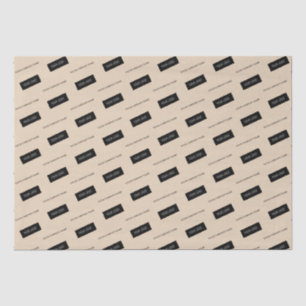 Beige Verpackung moderner Firmennamen Seidenpapier