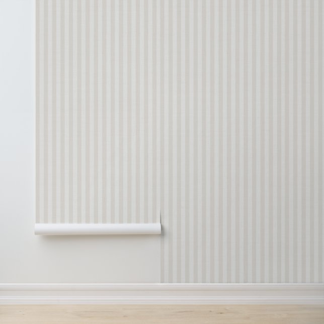 Beige vertikale Streifen Leinenstruktur Küste Tapete (Anwendung)