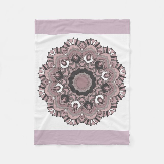 Beige Verzierung Fleecedecke (Vorderseite)