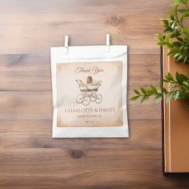 Beige Vintage klassische Geschlechtsneutrale Babyd Geschenktütchen