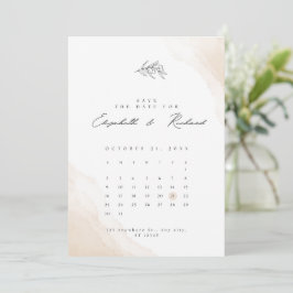 Beige Wasserfarbe Minimalistisch Elegant Save the  Date