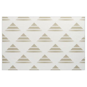 Beige weiße Geo-Dreieck-Muster Stoff