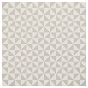 Beige weiße, moderne Dreiecke Muster Stoff