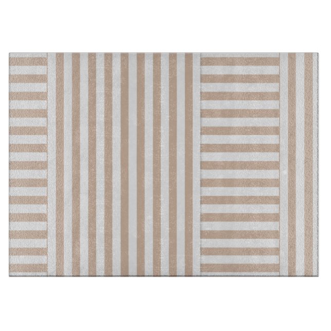 Beige weiße Streifen Schneidebrett (Vorderseite)