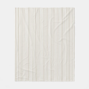 Beige-weiße Ticking-Streifen Fleecedecke