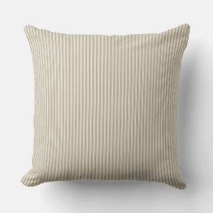 Beige-weiße Ticking-Streifen  Kissen
