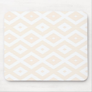 Beige-weißes Diamantmuster Mousepad