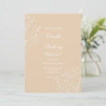 Beige White Corner Floral Boho Wedding