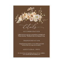 Beige Wildblumen Hochzeitsdetails