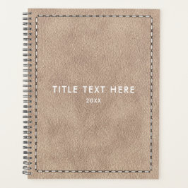 Beige Wildleder Texture & Stitching 2026 Planer