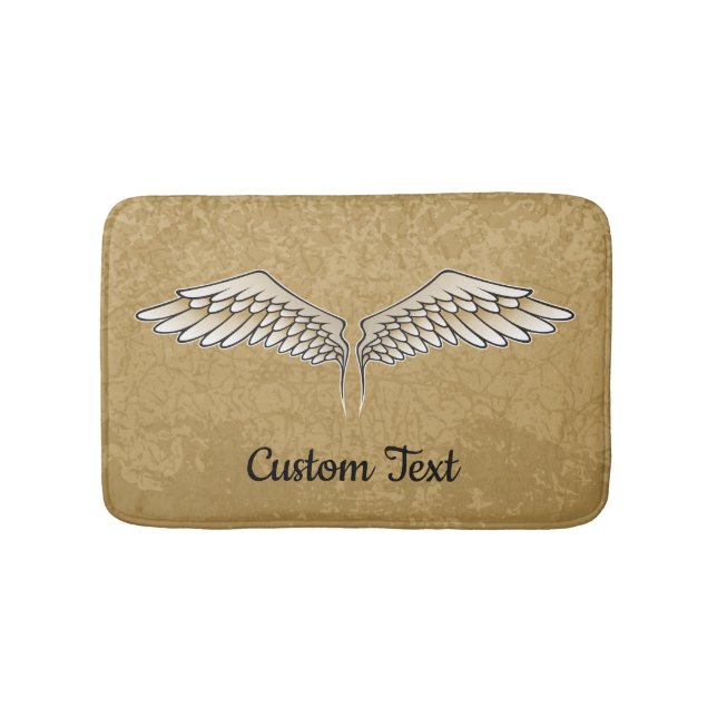 Beige Wings Badezimmer Mat Badematte (Vorderseite)