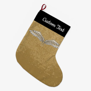 Beige Wings Christmas Strumpf Großer Weihnachtsstrumpf
