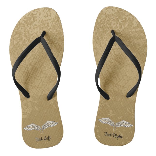 Beige Wings Flip Flops (Fußbett)